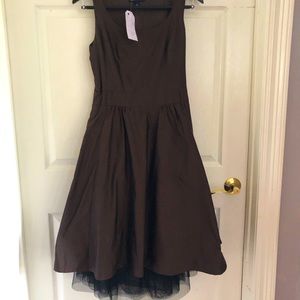 Brown Black Rockabilly  Dress Banana Republic 6